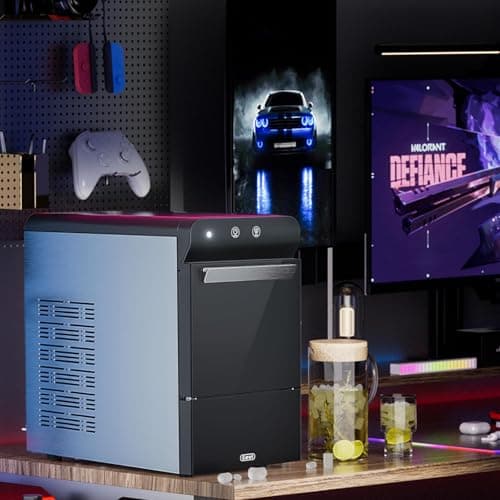 Gevi V2.0 Countertop Gemi Nugget Ice Maker | Self-Cleaning Pellet Ice Machine | Open and Pour Water Refill | Stainless Steel Housing | Fit Under Wall Cabinet | Black 6