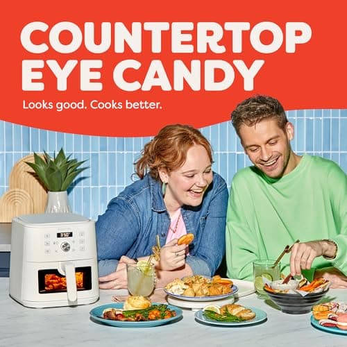 Instant Pot 4Qt VORTEX 6-in-1 Mini Air Fryer, Custom Program Options, Air Fry, Broil, Roast, Dehydrate, Bake, Reheat, Sea Salt, 4 Quarts 8