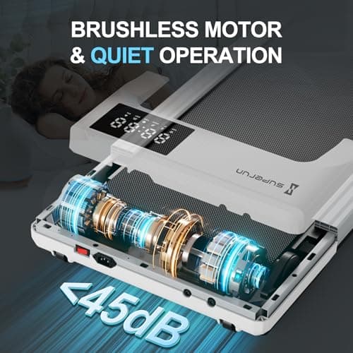 Superun Treadmills Walking Pad with 9% Auto Incline for Home Office, 3 in 1 Under Desk Walking Pad with Wide LED Display, Walking Pad with Smart APP & Remote Control, 300 Lbs Capacity 3