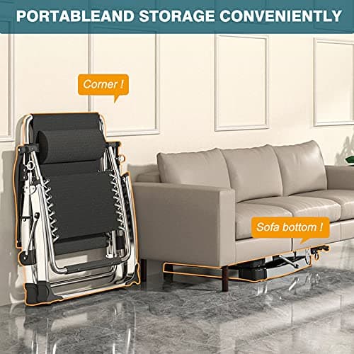 DoCred Comfy Folding Recliner Chair - Bedroom & Living Room, Patio Lounge Chair with Removable Cushion for Indoor Outdoor 9