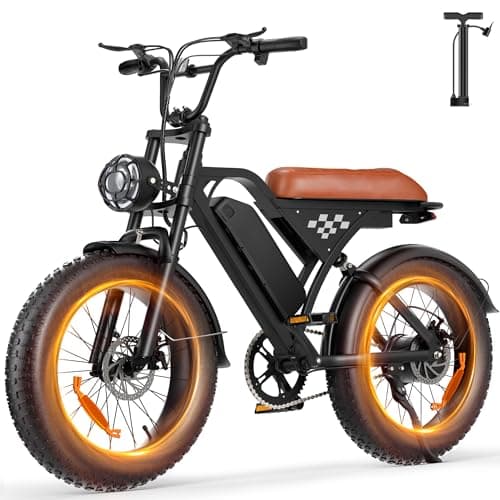 Off Road Electric Bike for Adults 16"/20" Fat Tire 1500W 55+ Miles Full Suspension Bright Headlight Long Seat 20mph Commuting Electric Dirt Bike Mountains EBike UL2849 Electric Motorcycle All-Terrain