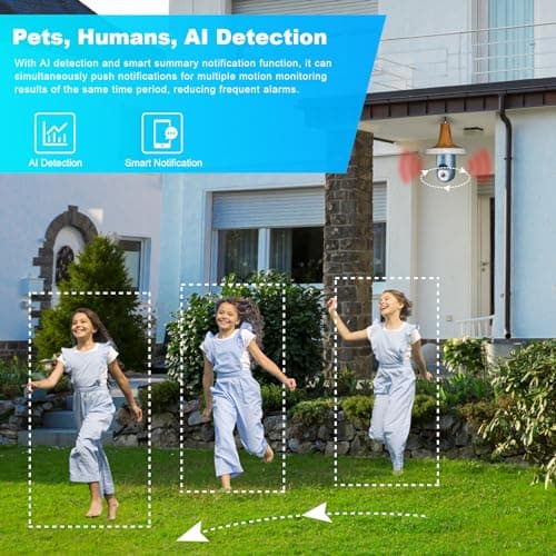 AlkiVision 2K Light Bulb Security Cameras, 2.4GHz-1pcs, White 4