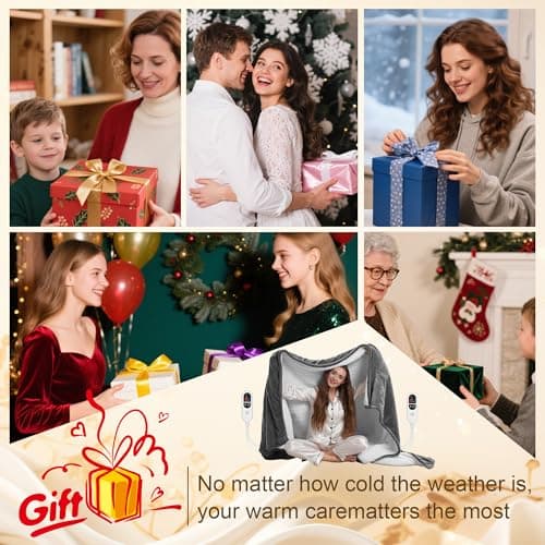 Electric Blanket Heated Full Size, Ultra-Soft 84" x 72" Heating Blankets, Fast, Even & Efficient Heating, 1-12 Hours Auto-Off and 6 Heatin Settings, UL Listed for Safety, Warm Gift for Grandma 8