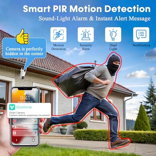 AMTIFO 4G LTE Cellular Security Camera - No Wi-Fi Needed, 360° PTZ, Night Vision, Unlimited Data Subscription, Solar-Powered, Wireless Outdoor Surveillance 6