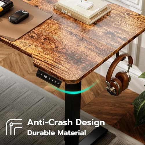 Acrolix 59 Inch L Shaped Standing Desk Electric Adjustable Height, Corner Standing Desk, Electric Sit Stand Table with Reversible Splice Boards for Computer Office Home (Rustic Brown) 8