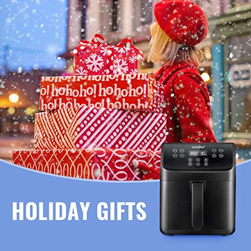 COMFEE' 5.8Qt Digital Air Fryer, Toaster Oven & Oilless Cooker, 1700W with 8 Preset Functions, LED Touchscreen, Shake Reminder, Non-stick Detachable Basket, BPA & PFOA Free (110 electronic Recipes) 12