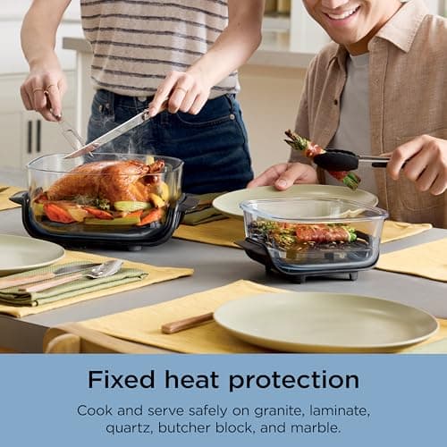 Ninja Crispi 4-in-1 Glass Air Fryer | 450°F | Non-Toxic | 4QT & 6-Cup Glass Containers w/Lids | Microwave, Freezer, Dishwasher Safe | Max Crisp, Air Fry, Bake, Recrisp | Periwinkle | FN101PL 12