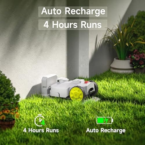 BESTMOW Robot Lawn Mower — 1.5 Acre Ultra Quiet Self Charging Robot Mower, Up to 4 inches Cutting Height, Robotic Lawn Mowers with RTK+4 Eye Vision, Mapping and Anti Theft tech, APP Control 6