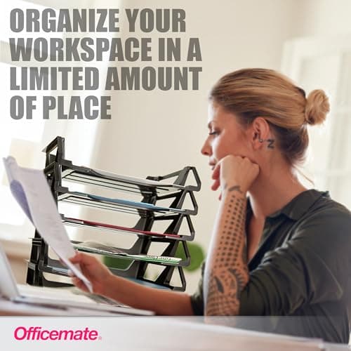 Officemate Recycled Desk Tray, Side Load, 15 1/8 x 8 7/8 x 15, Letter/A4, 6/PK (26212) 5