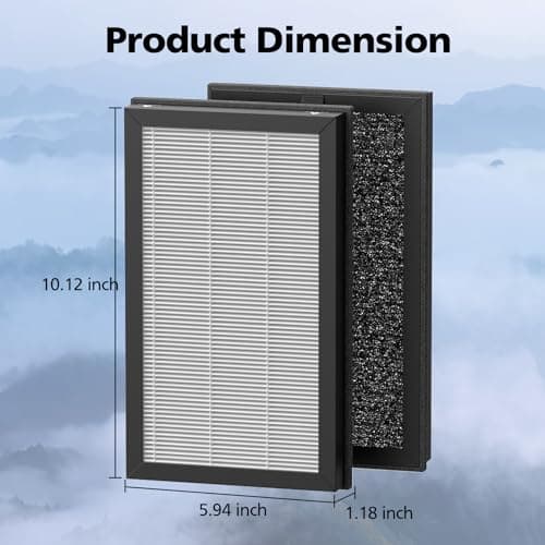 PM1240B & AP2 Air Filter Replacement ONLY Compatible with Priestley PM1240B and Airversa AP2 Purelle Air Purifier 3-Stage Powerful Filtration HEPA Filtering 99.97% Smoke, Odor, Particles, 4 Pack 11