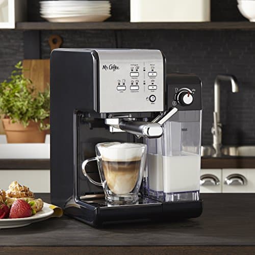 Mr. Coffee Programmable Espresso & Cappuccino Machine with Automatic Milk Frother & 19-Bar Pump, Stainless Steel 6