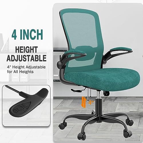 Mimoglad Office Chair, Ergonomic Desk Chair with Adjustable Lumbar Support, High Back Mesh Computer Chair with Flip-up Armrests-BIFMA Passed Task Chairs, Executive Chair for Home Office 5