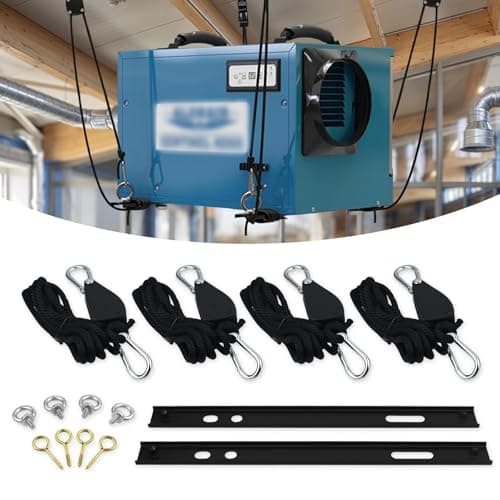 Dehumidifier Hanging Kit for Crawl Space & Basement – 300 Lb. Capacity | Anti-Vibration Mounting Brackets to Reduce Noise, Secure Hanging Dehumidifier Kits (Easy Install)