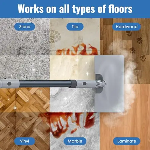 FEPPO Steam Mop & Handheld Steam Cleaner for Home and Floor Cleaning, 15s Heat-Up, 230°F Powerful Steamer with 10in1 Multi-Purpose Attachments for Floor,Hardwood,Tile,Grout,Window,Kitchen,Bath 5