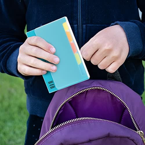 H4D 3x5 Index Card Case with 100 Heavyweight Ruled Index Cards and Dividers, Teal 8