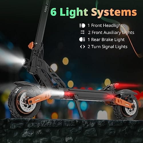 KUKIRIN G2 Max Electric Scooter with Seat, Powerful 1000W Motor, 35 MPH Max Speed, 50 Miles Range, 48V/20Ah Large Capacity Battery, Dual Brake Folding Fast e Scooter for Adult (G2max/1000W/20AH) 6