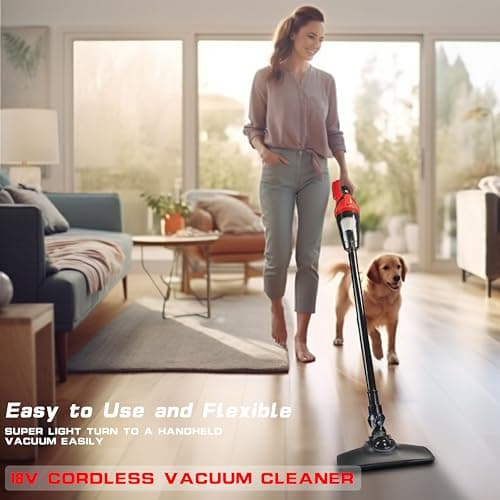 Nichilas Handheld Vacuum Cleaner, 10KPA Powerful Lightweight Cordless Stick Vacuum Cleaner for Hard Floor, Carpet, Car Cleaning, Compatible with Milwaukee M18 Batteries (NO Battery) 6