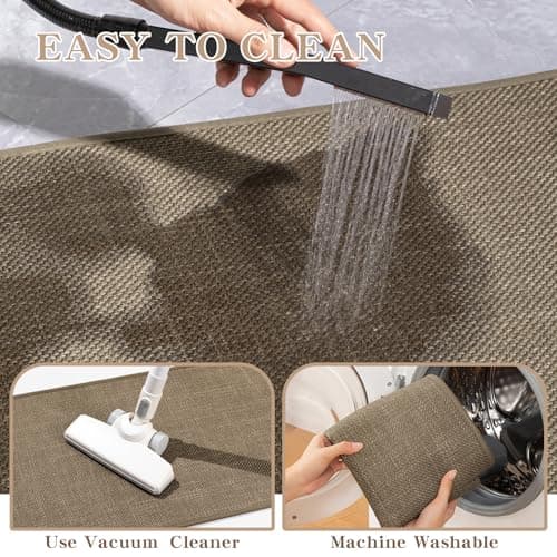 chakme Bathroom Rugs Mat 24x17, Ultra Thin Non Slip Bath Mat Small Quick Dry Absorbent Bath Mat for Bathroom Floor, (Dark Beige, 24"x17") 6
