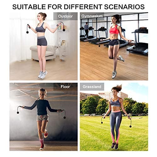 APLUGTEK Jump Rope, Training Ropeless Skipping Rope for Fitness, Adjustable Weighted Cordless Jump Rope for Men and Women 7