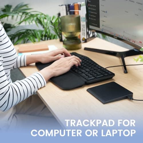 Perixx PERIPAD-506 Wired Slim USB Touchpad - Wired Detachable Touchpad for Desktop and Laptop User - Large Size 5.31x4.57x0.55 inches - Black 6