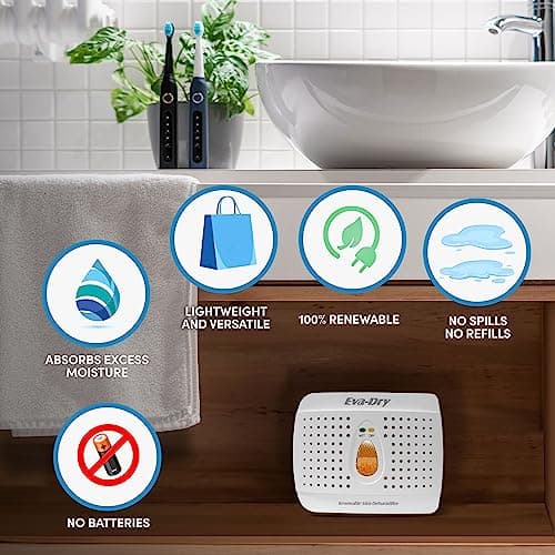 Eva-Dry Wireless Mini Dehumidifier, White (E-333) 6