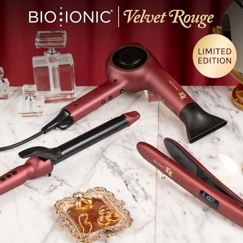 Bio Ionic 10X Ultralight Speed Hair Dryer, Blow Dryer with Adjustable Heat & Speed, Memory Function, Professional Hair Styling Tool for Fast Hair Styles, Limited Edition Velvet Rouge 7