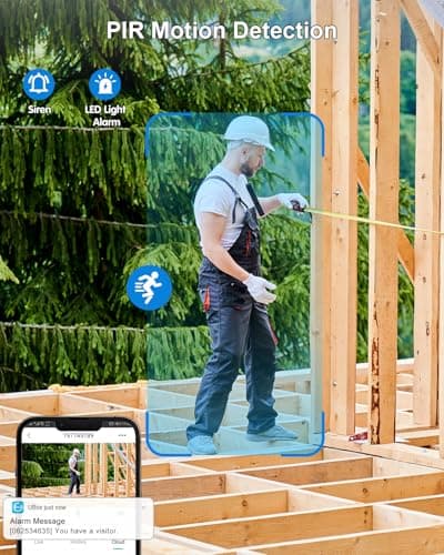 Xega 4G LTE Cellular Security Camera with Built-in Sim Card, Solar Powered Wireless Outdoor Security Camera, 2K Super HD PTZ 360° View PIR Motion Detection, Color Night Vision, 2 Way Talk, IP66 5