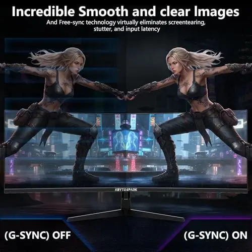 49 Inch Curved Ultra Wide Gaming Monitor, 4K (3840x1080P), 144Hz/165Hz 1500R, 32:9125% sRGB, FreeSync, Height Adjustable Screen Monitor, HDMI 2.1 And DP 1.4, Supports Wall Mounted Installation 6