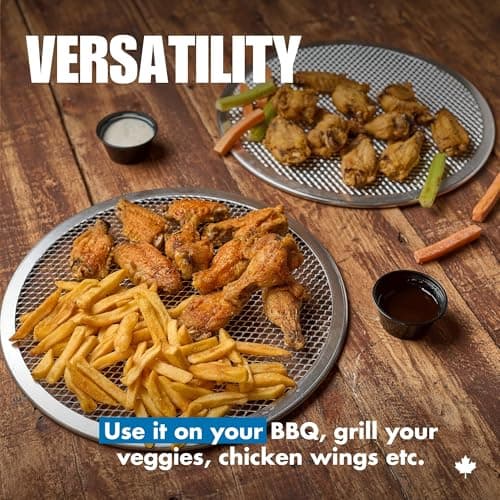 Norjac 14 Inch Pizza Screen, 2 Pack – Aluminum Mesh for Oven, Seamless, Rust-Free, Durable Baking Trays for Crispy Crusts 7