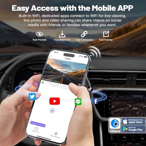 KuTaiTai 4K Dash Cam fit for Toyota RAV4 2022 2023 2024 2025 LE Limited SE Adventure XLE Premium XSE (Model B) with Vent Hole, OEM Look, G-Sensor, Loop Recording, 24H Parking Monitor, 128GB Card 6