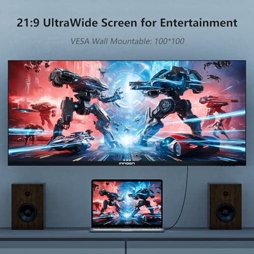 INNOCN 40 Inch Ultrawide Monitor 3440 x 1440p 144Hz PC Desktop Gaming Display, USB Type C 90W, HDMI, DisplayPort, HDR400, Built-in Speaker, Tilt/Height Adjustable - Black 2