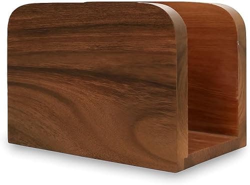 DIVIJLWR Napkin Holder for Table, Wooden Upright Napkin Holders for Kitchen, Standing Napkin Dispenser for Kitchen Dining Room Party Cocktail Outdoor,Framhouse