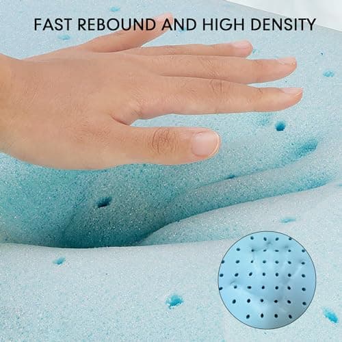 Okao Home Goods Memory Foam Pillow, Standard Ventilated Bed Pillow with Washable Cover, Cooling, Orthopedic, Neck & Shoulder Support, Back, Side & Stomach Sleepers, Hotel Essentials, Standard 1 Pack 5
