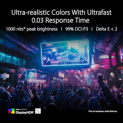 ASUS ROG Swift 49” Curved QD-OLED Gaming Monitor (PG49WCD) - Dual QHD 32:9 (5120x1440), 144Hz, 0.03ms, G-SYNC Compatible, Smart-KVM, 90W USB-C PD 5