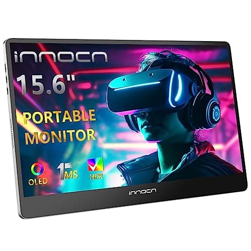 INNOCN 15.6 inch Portable Monitor 15A1F | OLED | 1080P FHD | USB C, HDMI | Laptop Monitor, Computer Display, Gaming Monitor | HDR, Detachable Stand, Speakers