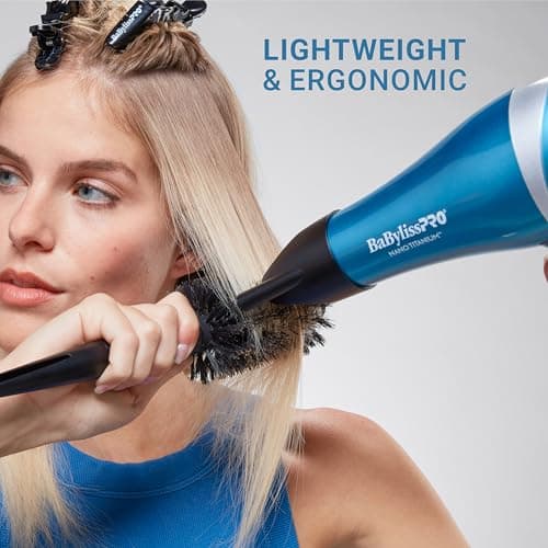 BaBylissPRO Hair Dryer, Nano Titanium 2000-Watt Blow Dryer, Hair Styling Tools & Appliances, BNT5548 5