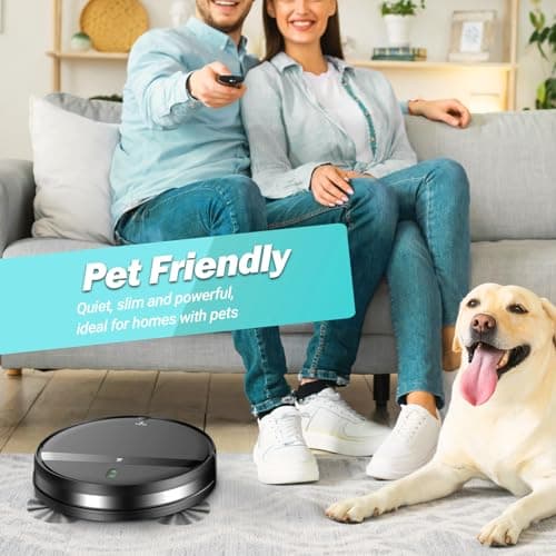 MANVINS Robot Vacuum and Mop Combo, WiFi/Alexa/App Scheduling, Smart Robotic Vacuum Cleaner, Ultra-Slim & Quiet, Tangle-Free, Auto Recharge, Robot Vacuum Cleaner for Pet Hair/Carpet/Hard Floor 5