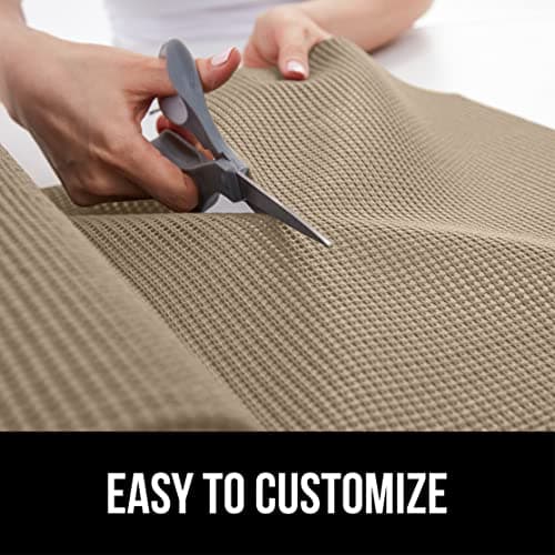 GORILLA GRIP powerGRIP Drawer Shelf and Cabinet Liner, Thick Strong Hold, Non-Adhesive Liners Protect Kitchen Cabinets and Cupboard, Bathroom Drawers, Easy Install, Breathable Mat, 12" x10', Beige 6