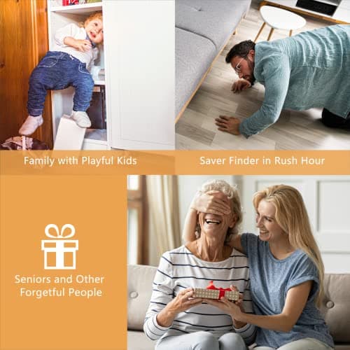 Lost Remote Finder, Remote Control Finder Locator with LED Light | 131ft RC Range Key Finder Locator Making Noise, Find My Keys Device with 4 Remote Retriever Tags | Key Tracker, Keychain Key Finder 7