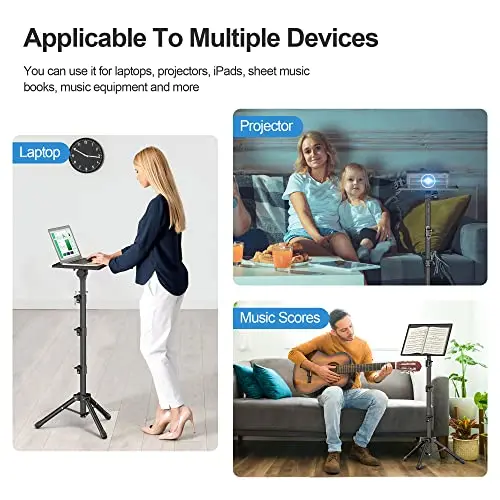 Facilife Projector Stand - Adjustable Height 22 to 63 Inches, Tripod for Laptop & Projector, Outdoor Movies 5