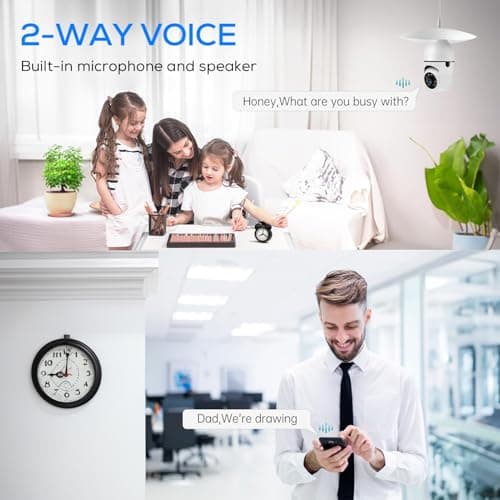 WiFi Light Bulb Security Camera Wireless Outdoor,5G&2.4G Indoor Home Securitys Cameras,3K Light Socket Secur ity Camer a Dotcom,Screw in Cam era,360°Color Night Vision,Ca mera Motion Sensor Alarm 4