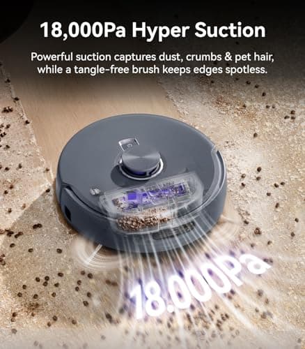 NARWAL Freo Z10 Ultra Robot Vacuum and Mop Combo, Dual RGB Cameras and Chips, AI Avoidance, 8N Corner to Edge Deep Cleaning, Dry-Wet Separation, 18000Pa, Hot Water Wash & Self-Emptying, Gray 7