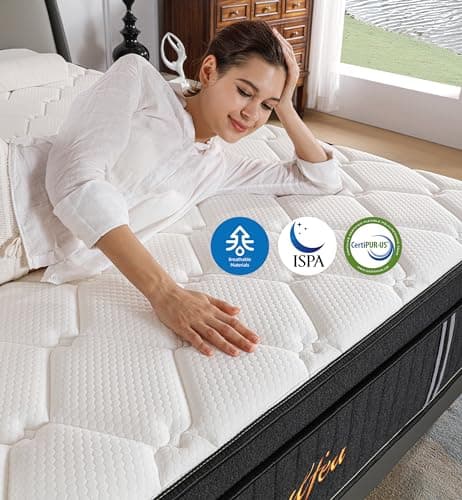Soulfea Full Size Mattress,12 Inch Hybrid Full Mattress in a Box with Memory Foam & Individual Pocket Spring for Edge Support,Pressure Relief,Medium Firm,CertiPUR-US. 6