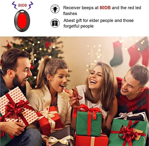 Reyke Key Finder, 80dB+ RF Item Locator Tags with 131ft. Working Range, Wireless Remote Tracker for Wallet, Phone, Glasses, Pet, 1 RF Transmitter & 4 Receivers 6