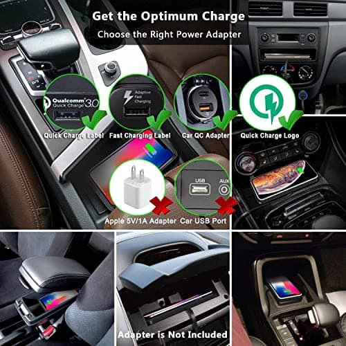 Wireless Car Charger Qi Charging Pad Fast 15W 10W 7.5W Quick Charge Adapter for iPhone 14 13 12 Mini 11 Pro Max 8 Plus X XR Xs Airpods LG Samsung Note Galaxy Buds S9 S10 S20 S21 S22 S23 Android Phones 5