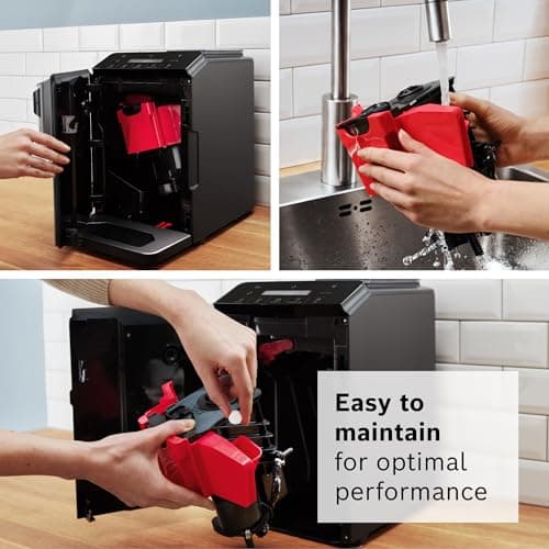 Bosch TIU20508 300 Series Fully Automatic Espresso Machine with Milk Express (in-cup frother), LCD + Touch Control Panel, Cup Warmer, OneTouch Milk-based Beverages and 5 Beverage Options, Dark Silver 9