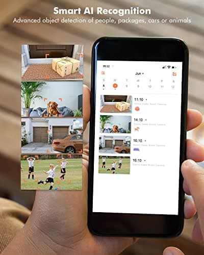 Dzees Wireless Security Camera Outdoor with Magnetic Mount, 4MP Battery Powered Security Cameras Wireless Outdoor for Home Security, AI Motion Detection/2-Way Talk/Color Night Vision/Ip66/Cloud/SD 5