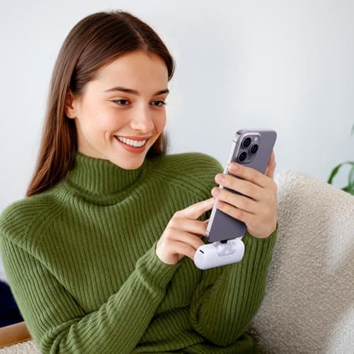 iWALK Portable Charger 5500mAh Next-Gen Small Power Bank 22.5W Fast Charging Battery USB-C Portable Phone Charger for iPhone 17/16/15 17 Plus 17 Pro Max iPad, Samsung Galaxy S25 S24 S23 Android, White 6