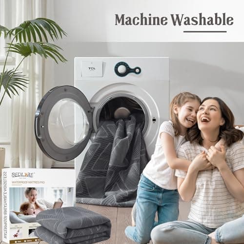 BEDLORE Twin XL Size Mattress Protector, Breathable and Soft 3D air Fabric Noiseless Waterproof Mattress pad, Deep Pocket 6"-15" Depth Dirt-Proof Washable Mattress Cover for Home, Bedroom 7