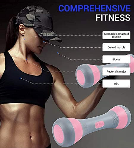 Nice C Adjustable Dumbbells Weights, Neoprene All-in-1 Options, Non-Slip, All-Purpose, Home, Gym, Office 5